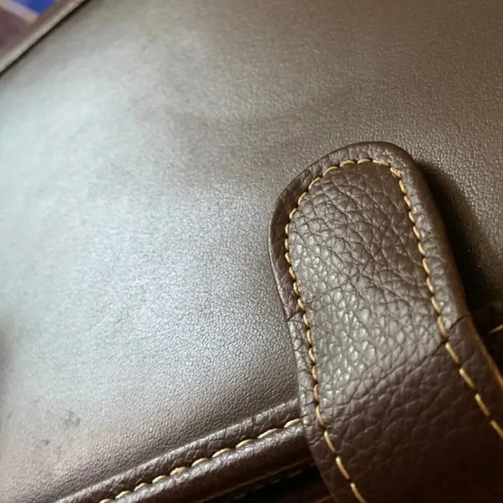 FRANKLIN COVEY Day One Dark Brown Faux Leather Organizer Planner Binder Vintage